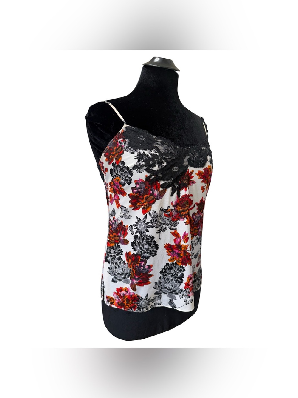 Y2K Bebe Silk Lace Floral Cami